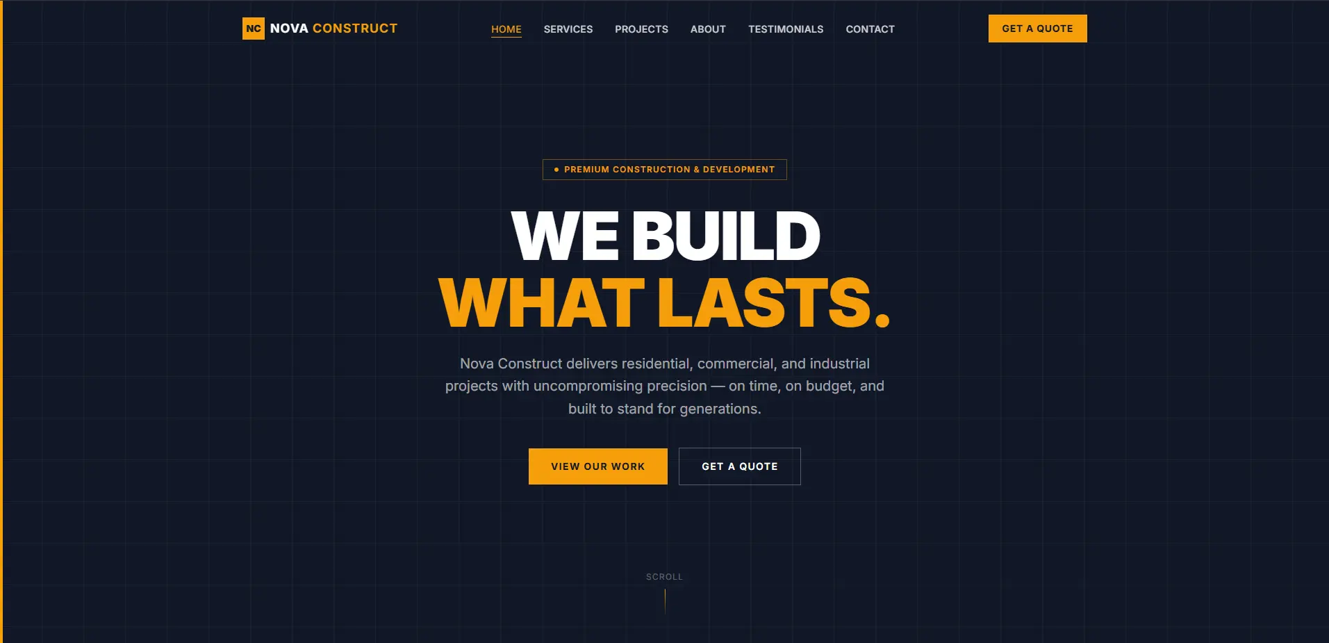 novaconstruct construction company website
