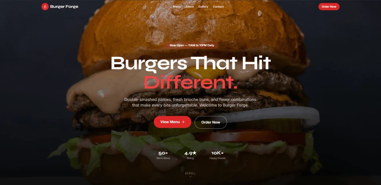 burger forge restaurant website
